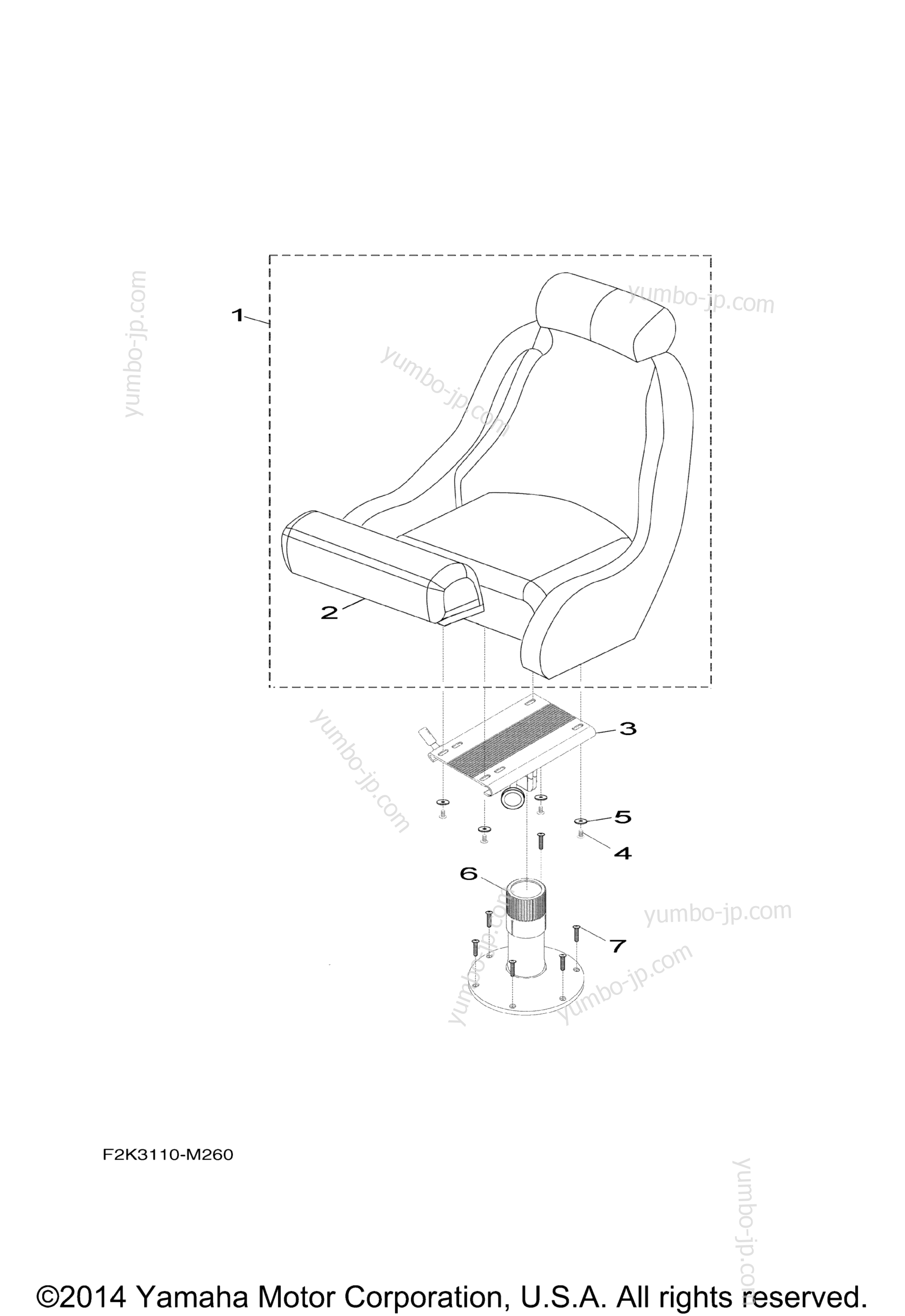 Swivel Seat для катеров YAMAHA 212X (XAT1800BP) 2015 г.