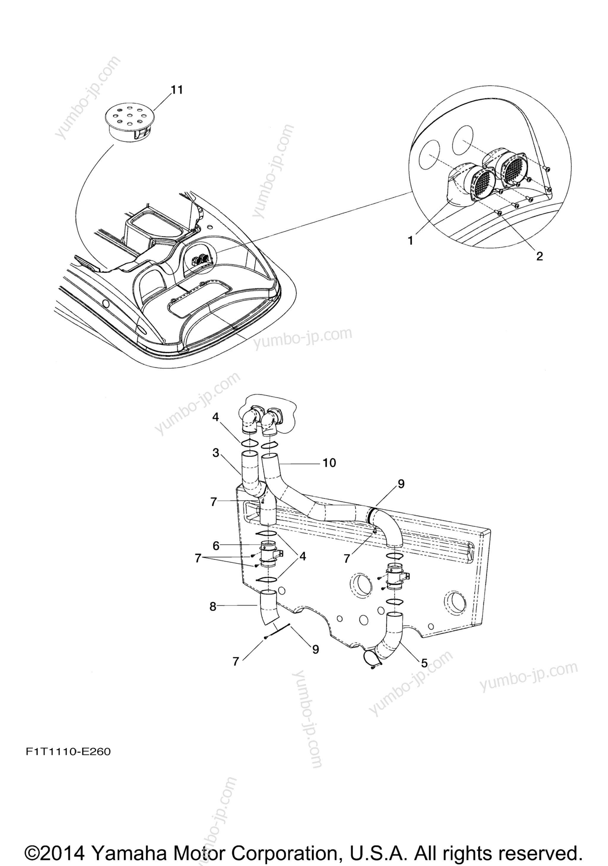 Ventilation System для катеров YAMAHA AR210 (FRT1100AK) 2011 г.