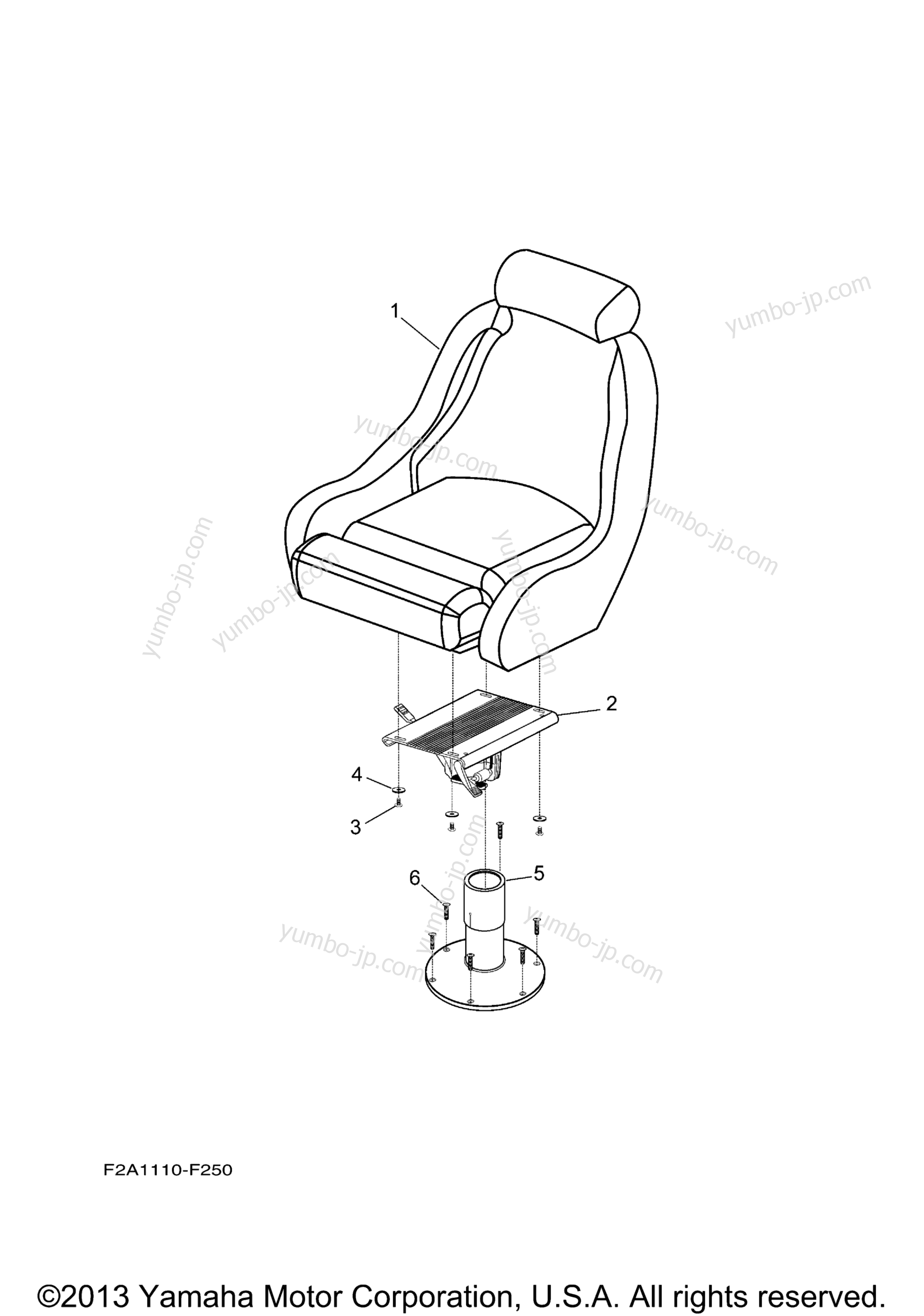 Swivel Seat для катеров YAMAHA AR230 HIGH OUTPUT (SXT1100BG) 2008 г.