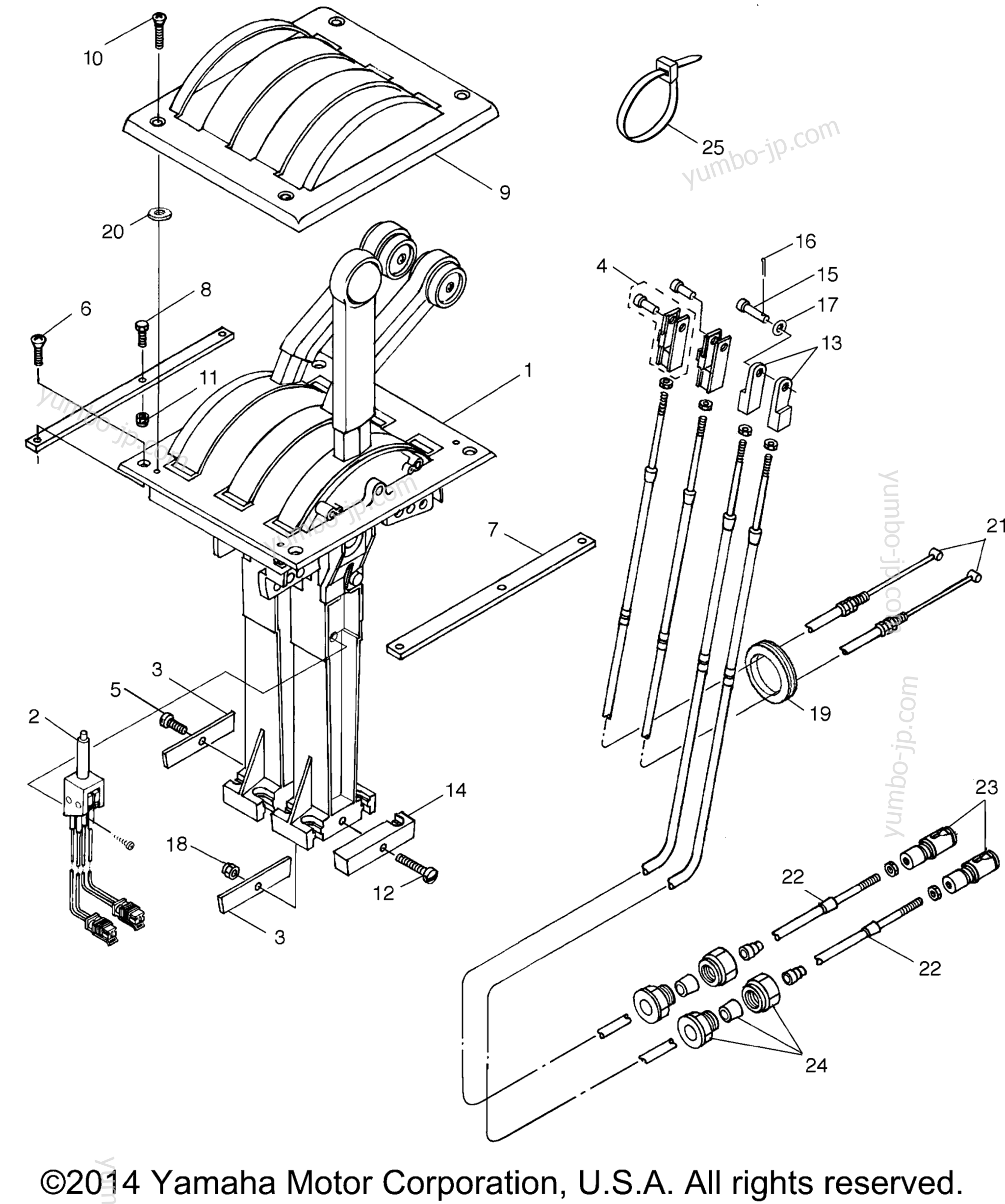 Remote Control Cables для катеров YAMAHA AR210 (LST1200DD) 2005 г.