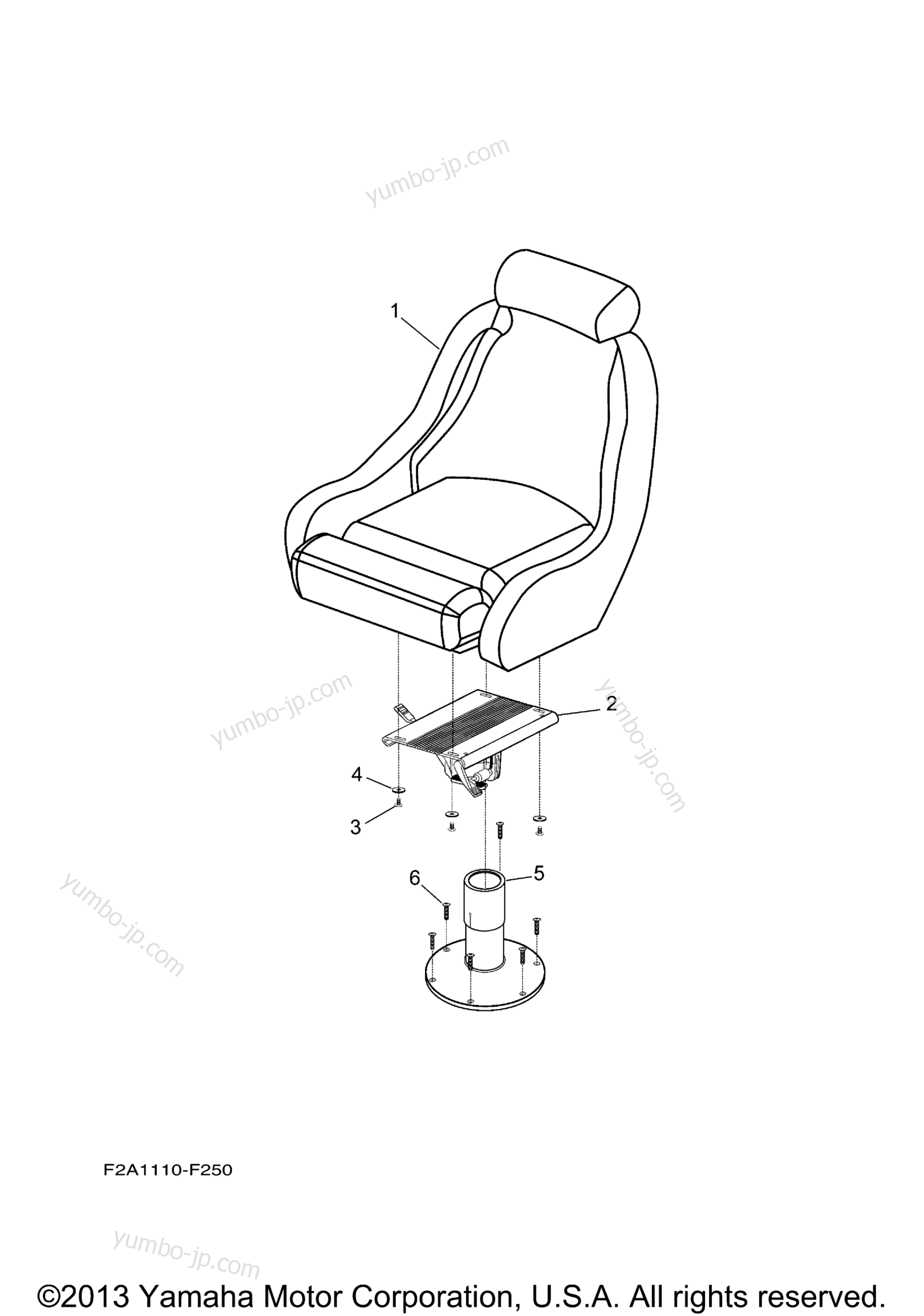 Swivel Seat for boats YAMAHA SX230 HIGH OUTPUT (SXT1100FH) 2009 year
