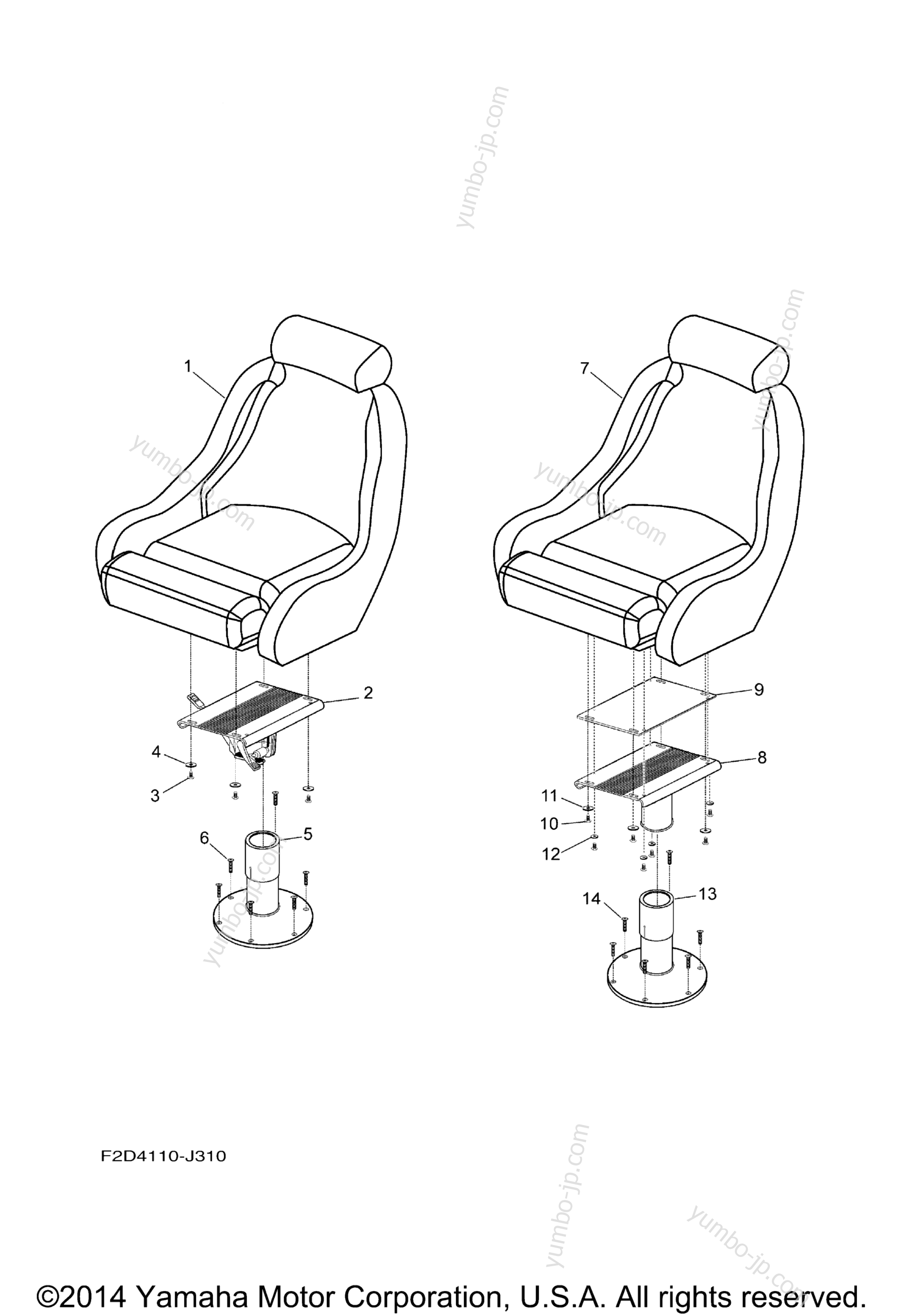 Swivel Seat для катеров YAMAHA 242 LIMITED (SXT1800HJ) 2010 г.