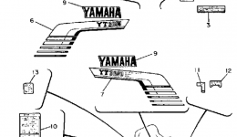 Emblem Label для садового трактора YAMAHA YT3600M1988 г. 
