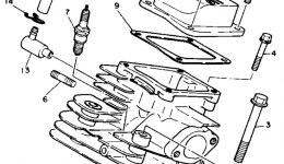 Головка блока цилиндров для садового трактора YAMAHA YT3600N1989 г. 