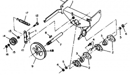 Snowblower Drop Box Option для садового трактора YAMAHA YT3600N1989 г. 