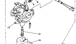 Carburetor 2 (Auto Choke) для генератора YAMAHA EF3800DVE