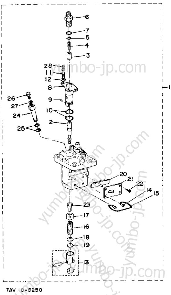 Injection Pump Section Parts for Generators YAMAHA EDL5500DVE 
