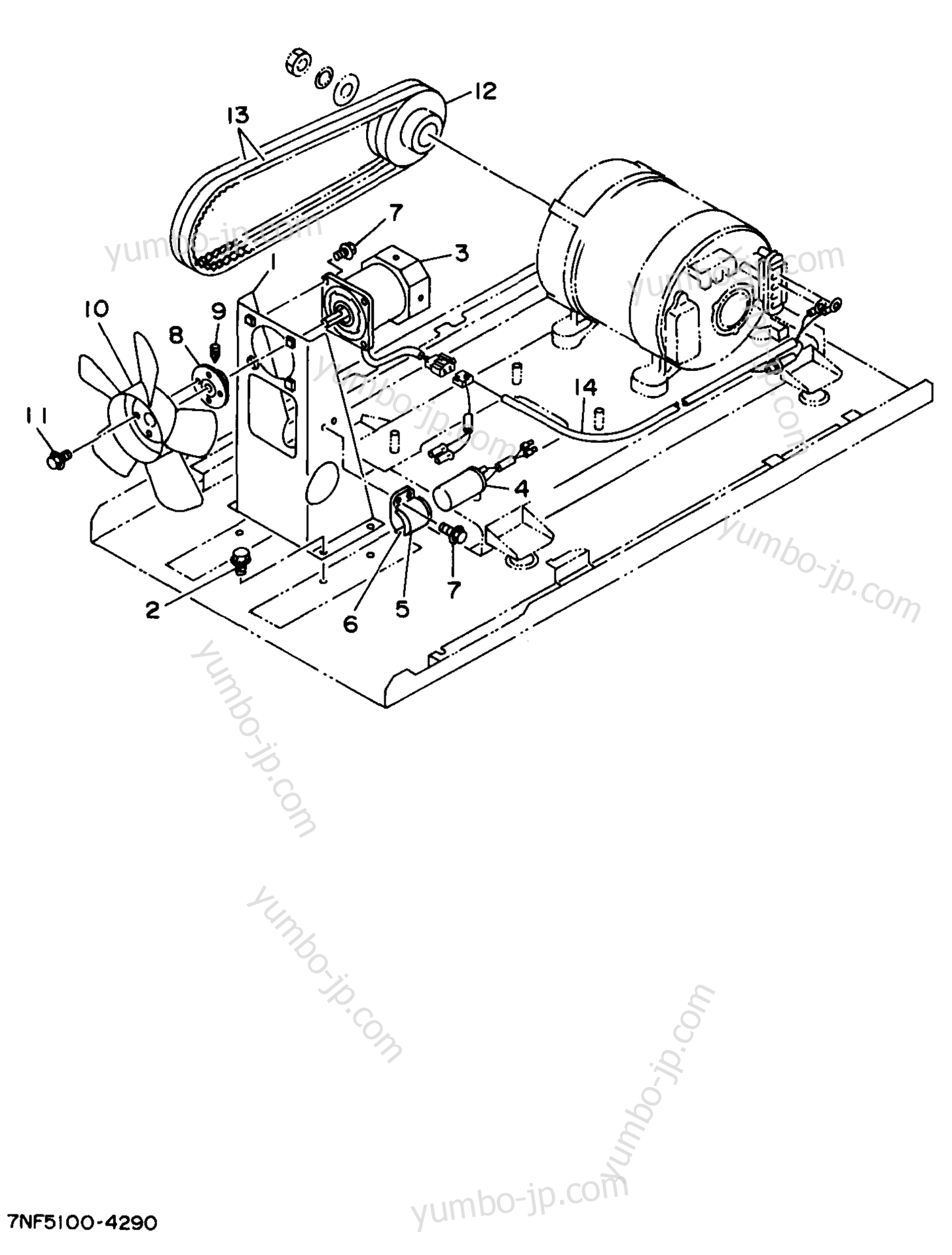 YUMBO | spare parts catalog for генератора YAMAHA EDL6500S COOLING FAN