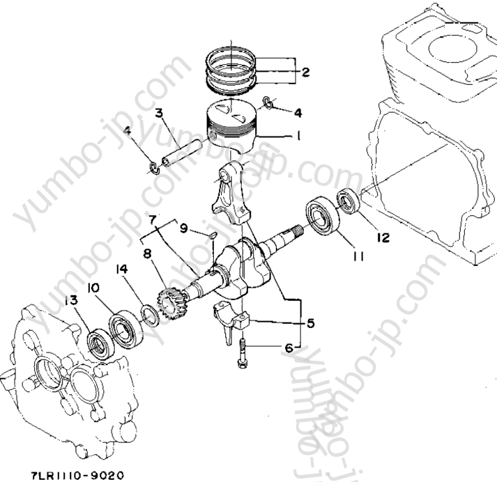 Crankshaft - Piston для генераторов YAMAHA YG400D 