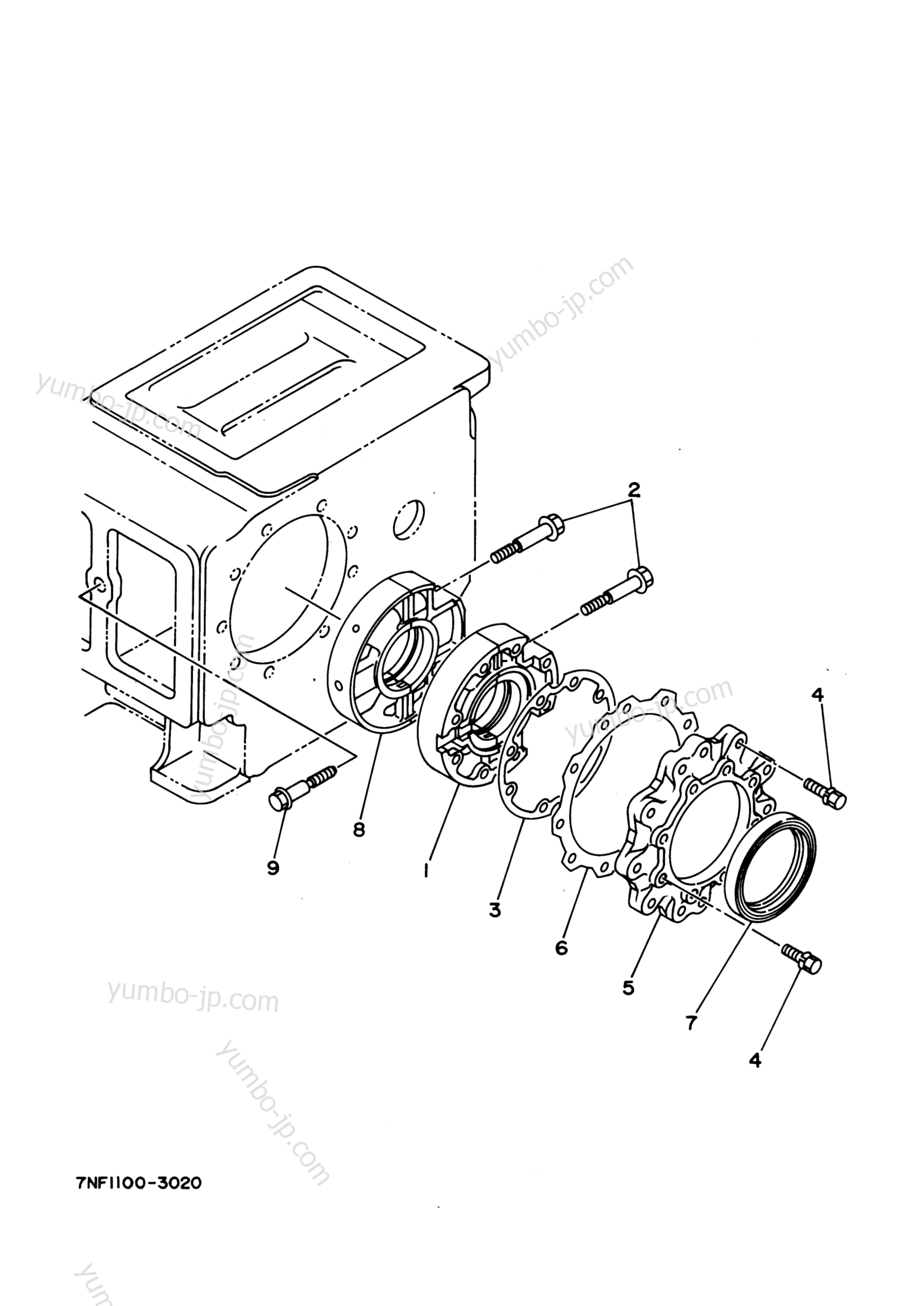 Crankcase 2 for Generators YAMAHA EDL6500S2 