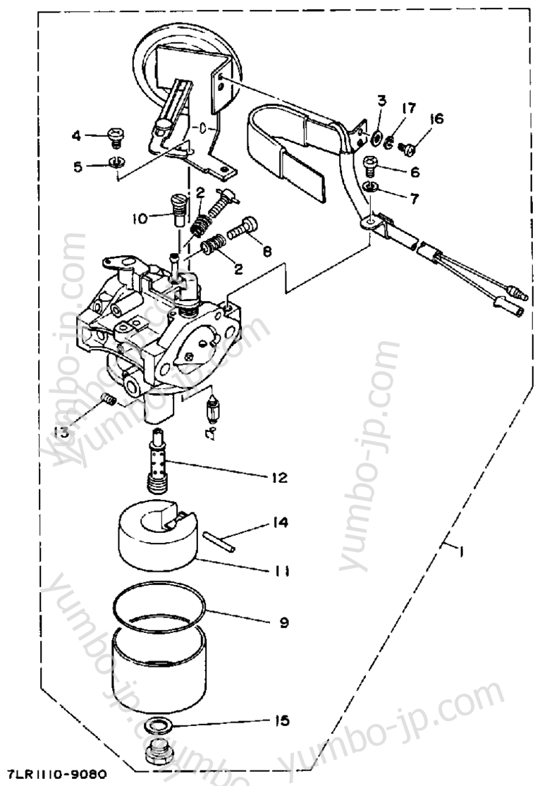 Carburetor 2 (Auto Choke) для генераторов YAMAHA EF3800DV 