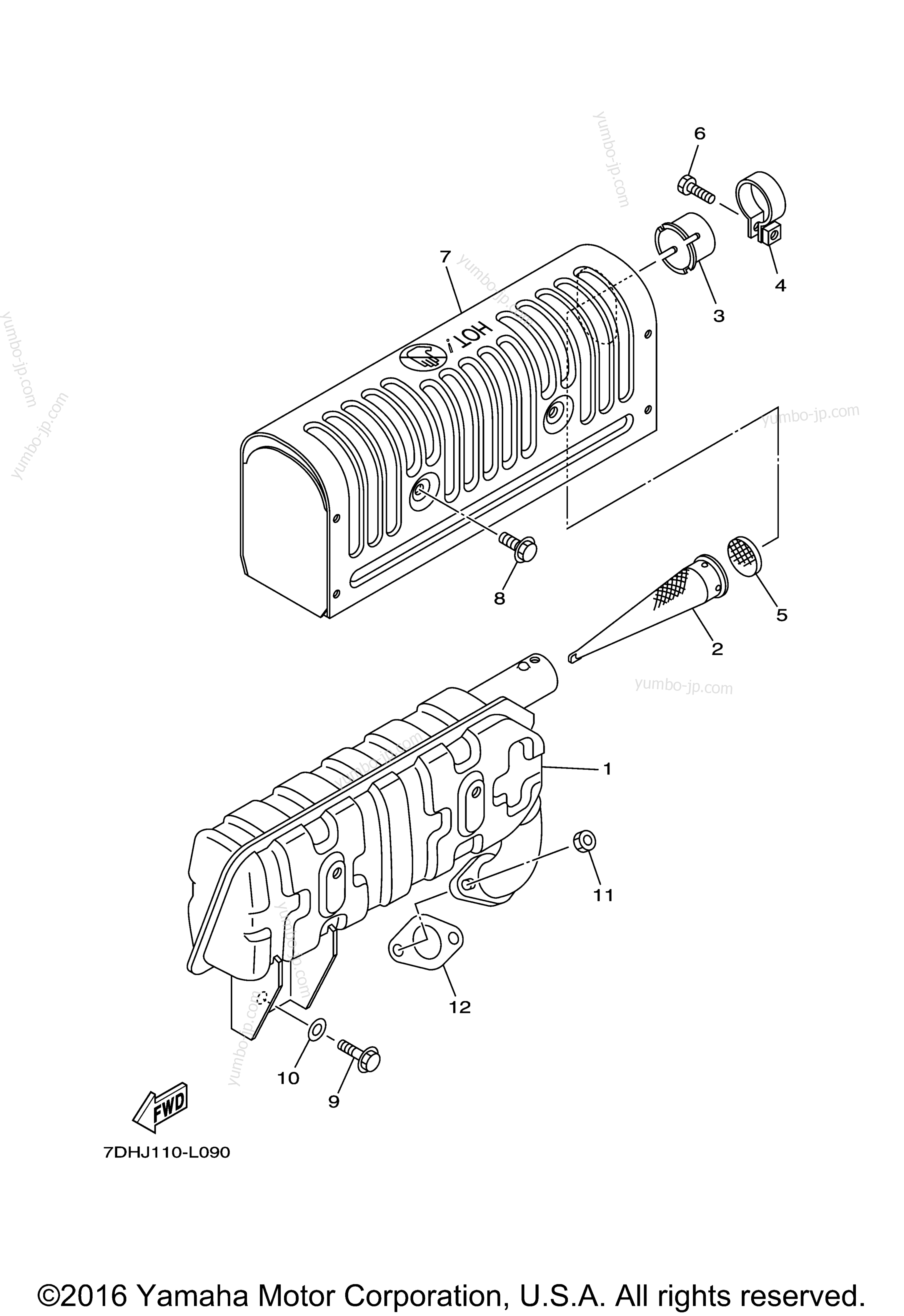 Exhaust для генераторов YAMAHA PRESSURE WASHER (PW3028A) 