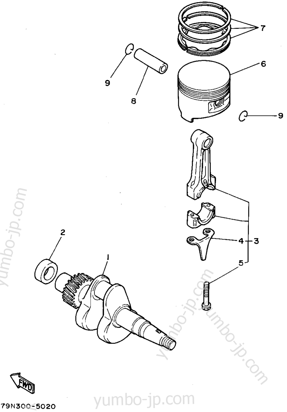 Crankshaft - Piston для генераторов YAMAHA YS624TC 