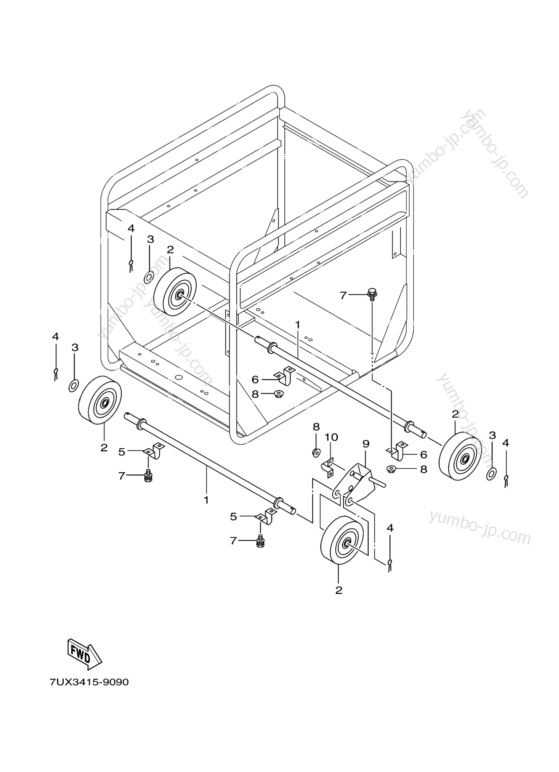 Axle Wheel Clawer для генераторов YAMAHA 7UX3-0250148~ (EF12000DECA) (EF12000DEC) 