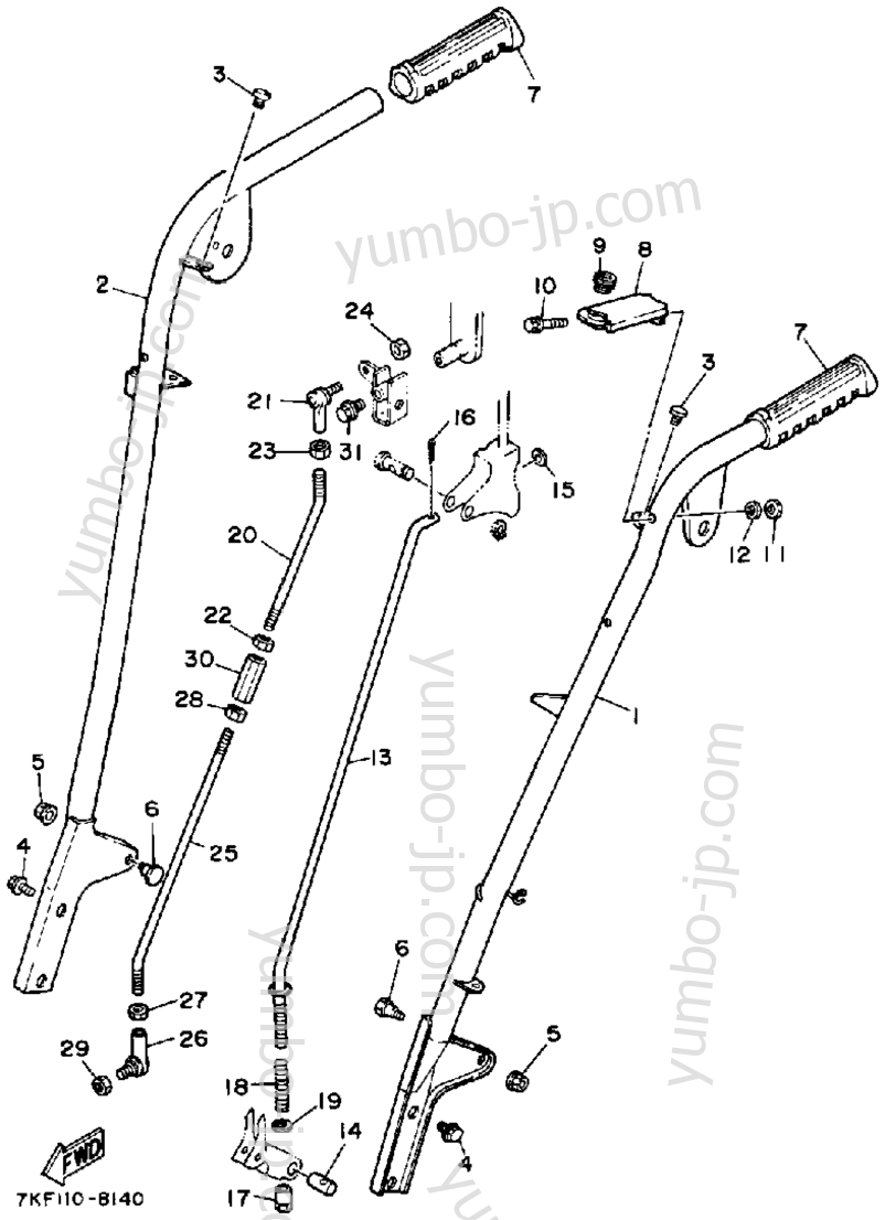 Steering - Link для генераторов YAMAHA YS828TM 