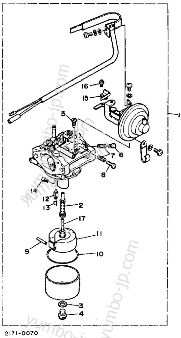 Carburetor 1 (Yg650de) для генераторов YAMAHA YG550D 