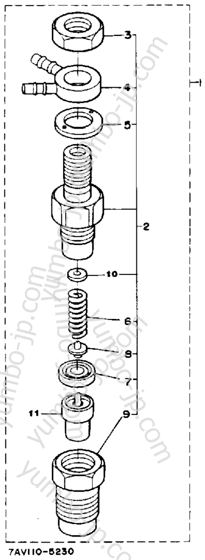 Nozzle Holder Section Parts for Generators YAMAHA EDL5500DVE 