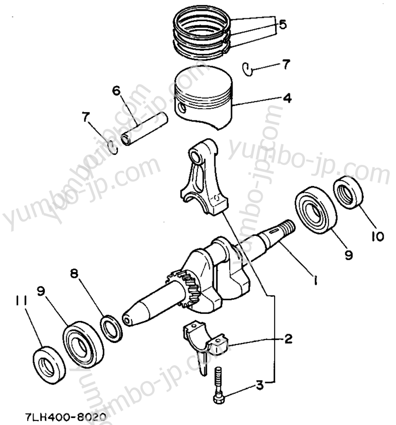 Crankshaft - Piston для генераторов YAMAHA YG300S 