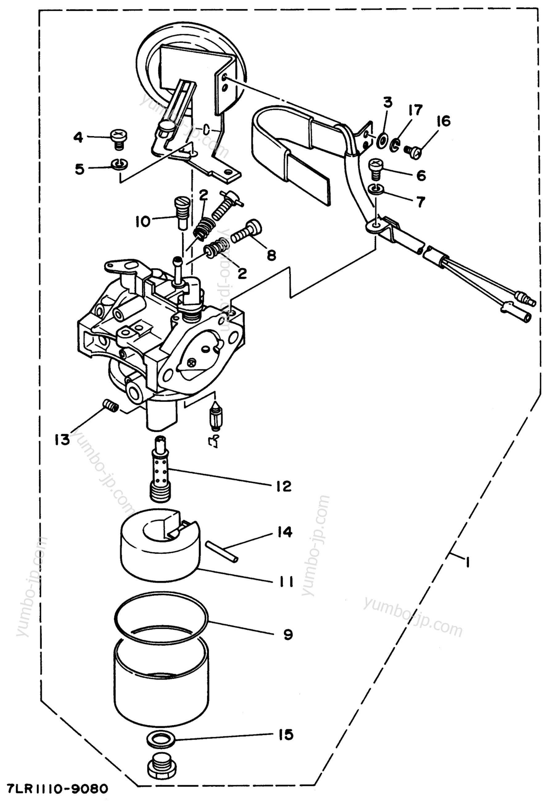 Carburetor 2 (Auto Choke) для генераторов YAMAHA EF3800 