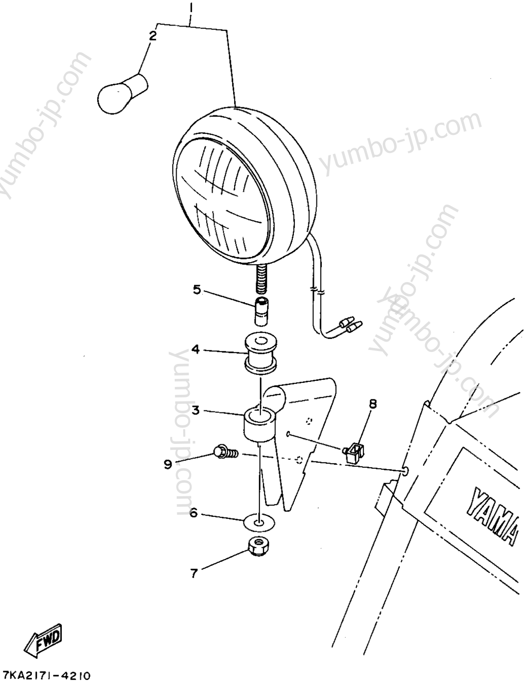Headlight (Alt - Part) для генераторов YAMAHA YS624TC 