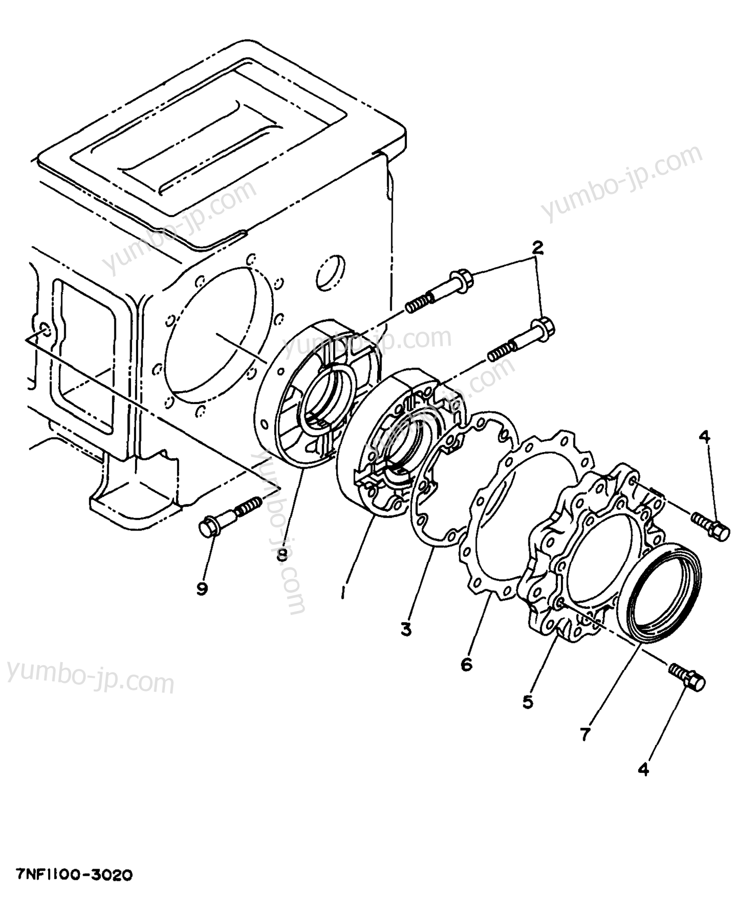 Main Bearing Case для генераторов YAMAHA EDL6500S 