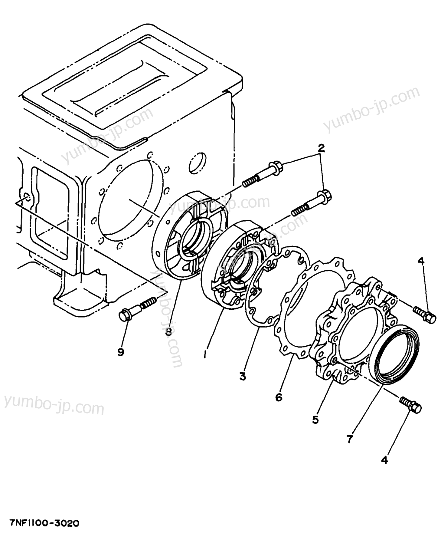 Main Bearing Case for Generators YAMAHA EDL6500S 