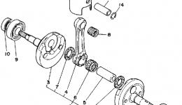 Crankshaft - Piston for картинга YAMAHA RACE KART ENGINE (KT100P)1998 year 