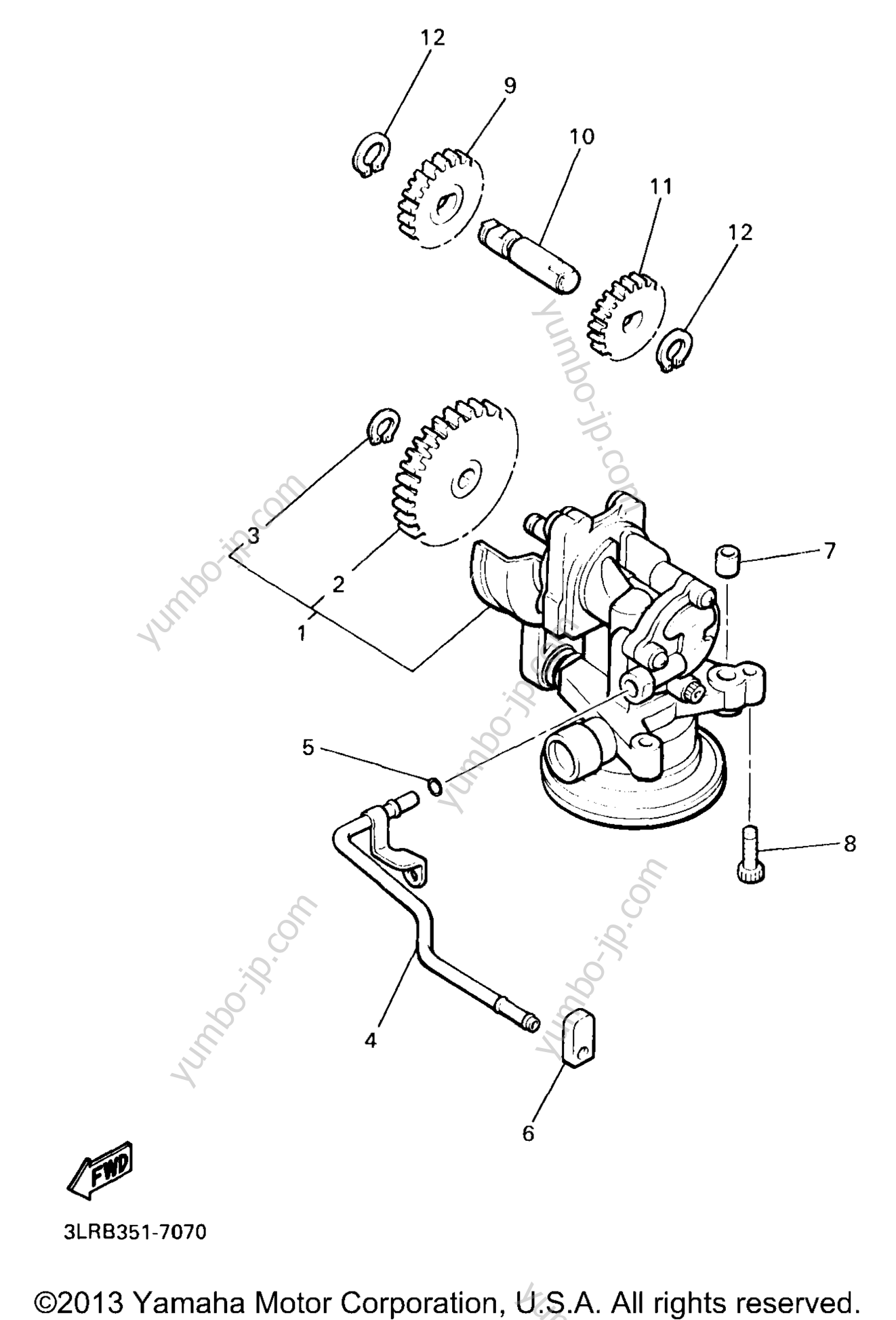 OIL PUMP for motorcycles YAMAHA V-MAX 1200 (VMX12K) 1998 year