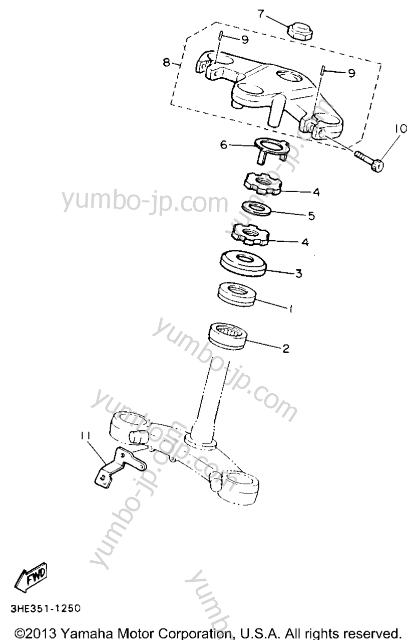 Steering для мотоциклов YAMAHA FZR600RBC 1991 г.