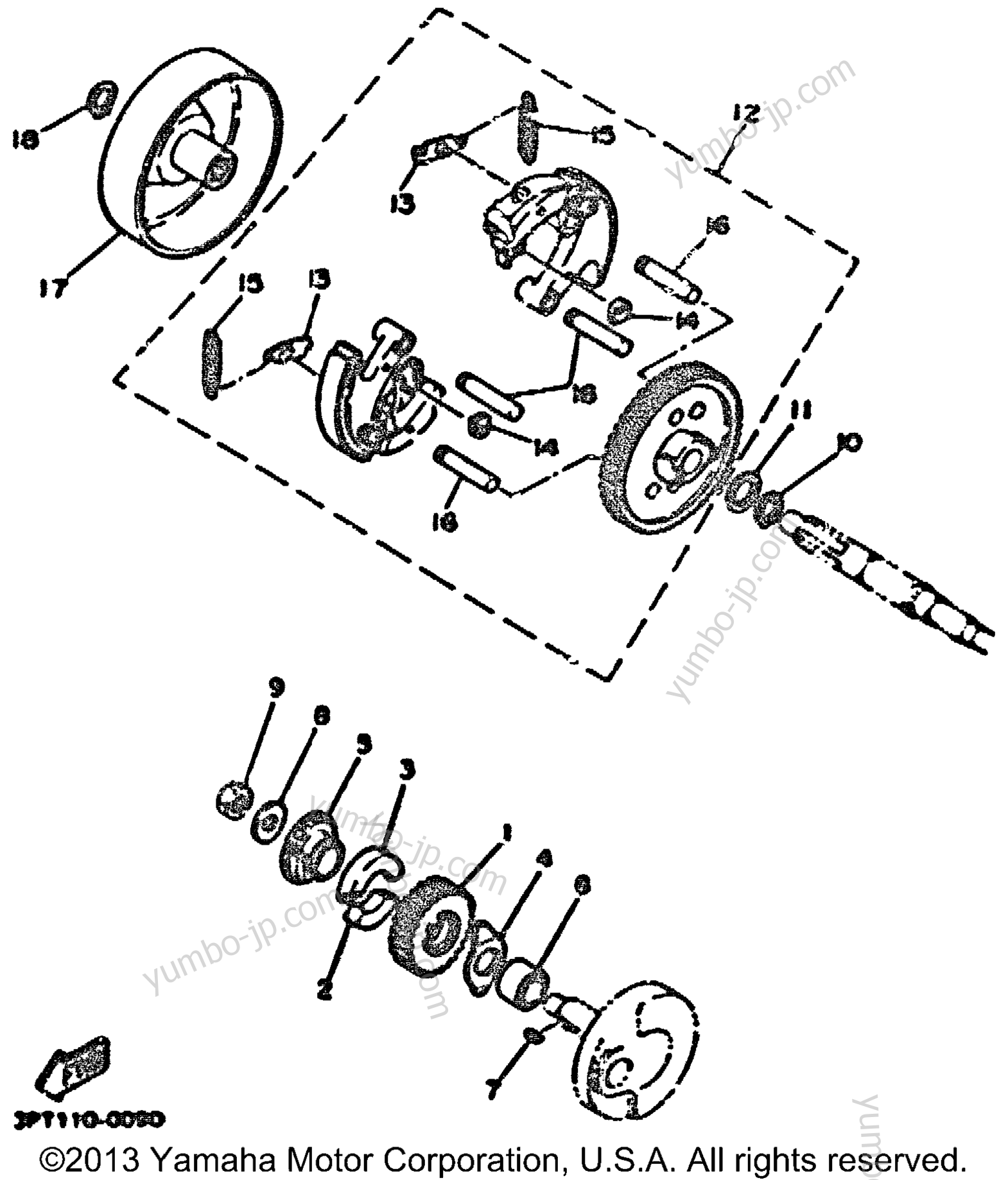 Устройство сцепления для мотоциклов YAMAHA Y-ZINGER (PW50H1) 1996 г.