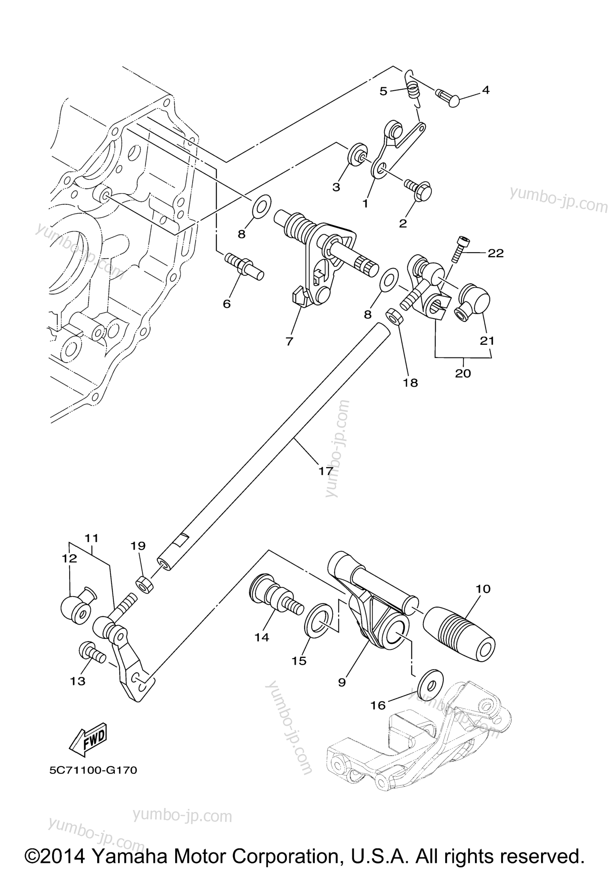 SHIFT SHAFT for motorcycles YAMAHA RAIDER S (XV19CSZCL) CA 2010 year