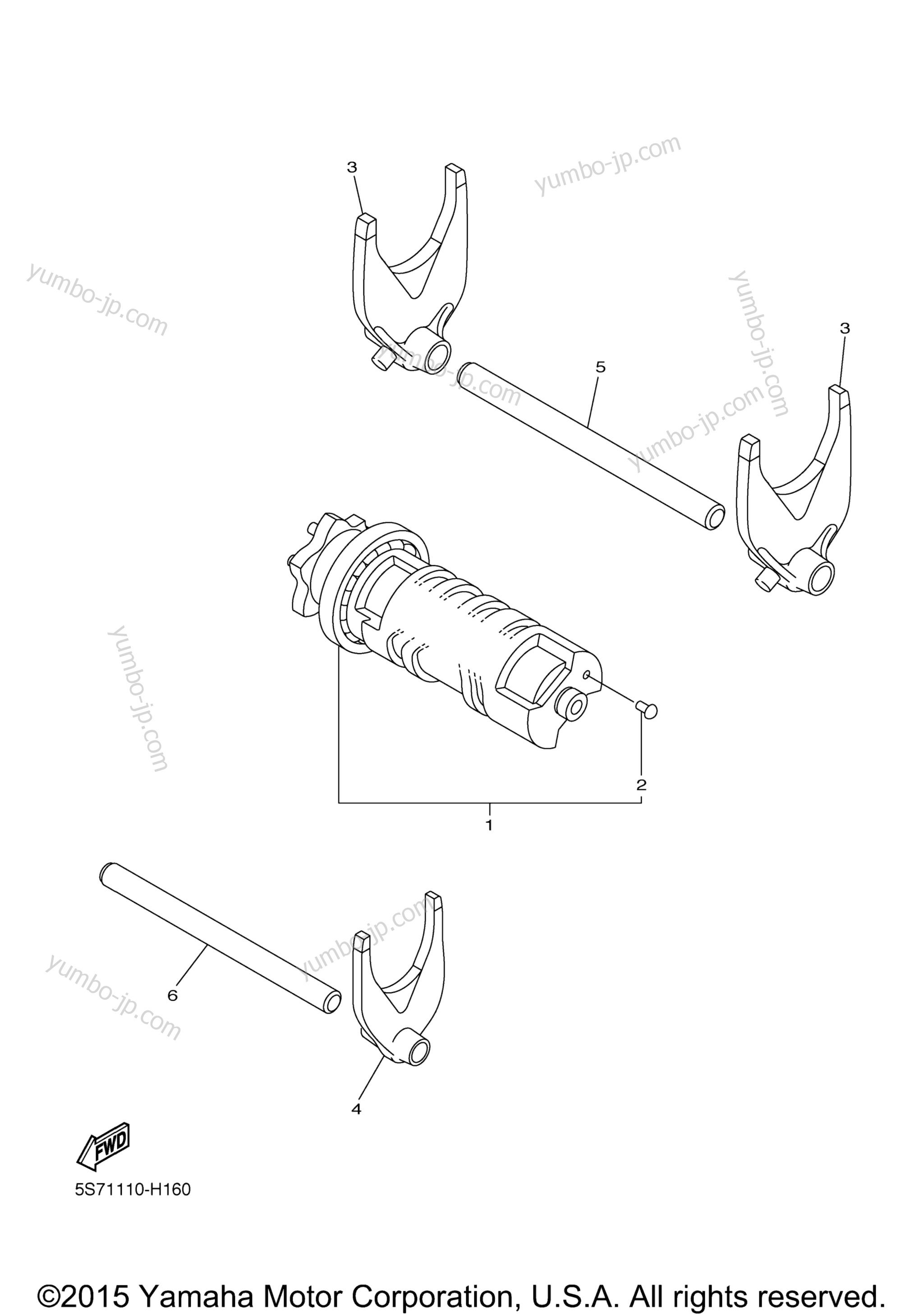 Shift Cam Fork for motorcycles YAMAHA BOLT R SPEC (XVS95CGR) 2016 year