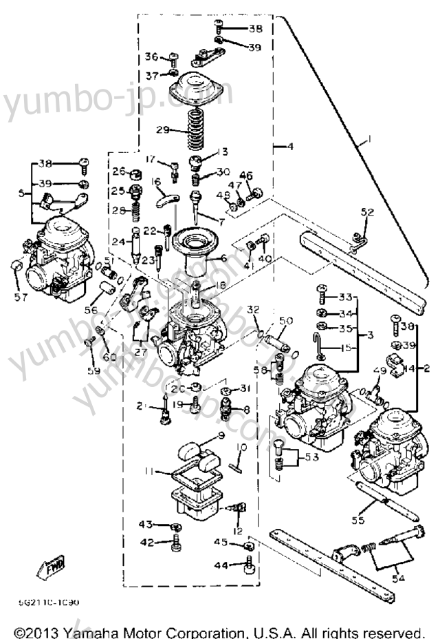 Карбюратор для мотоциклов YAMAHA XJ750RJ 1982 г.
