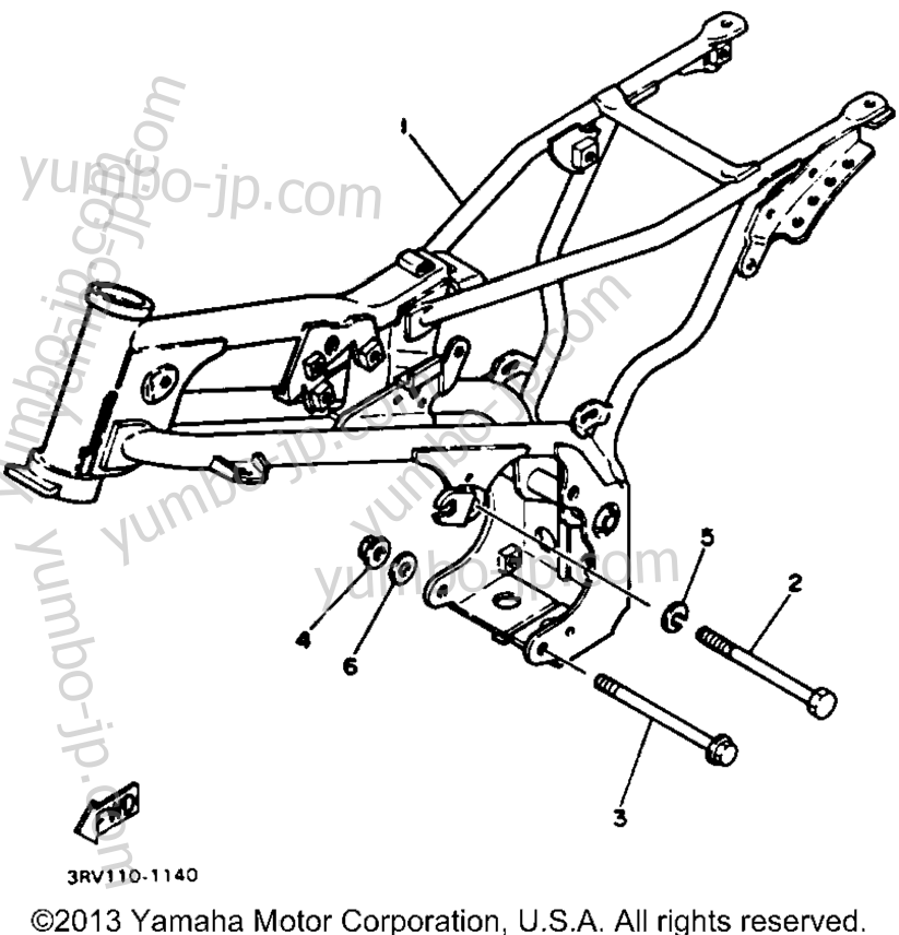 FRAME for motorcycles YAMAHA Y-ZINGER (PW80B) 1991 year