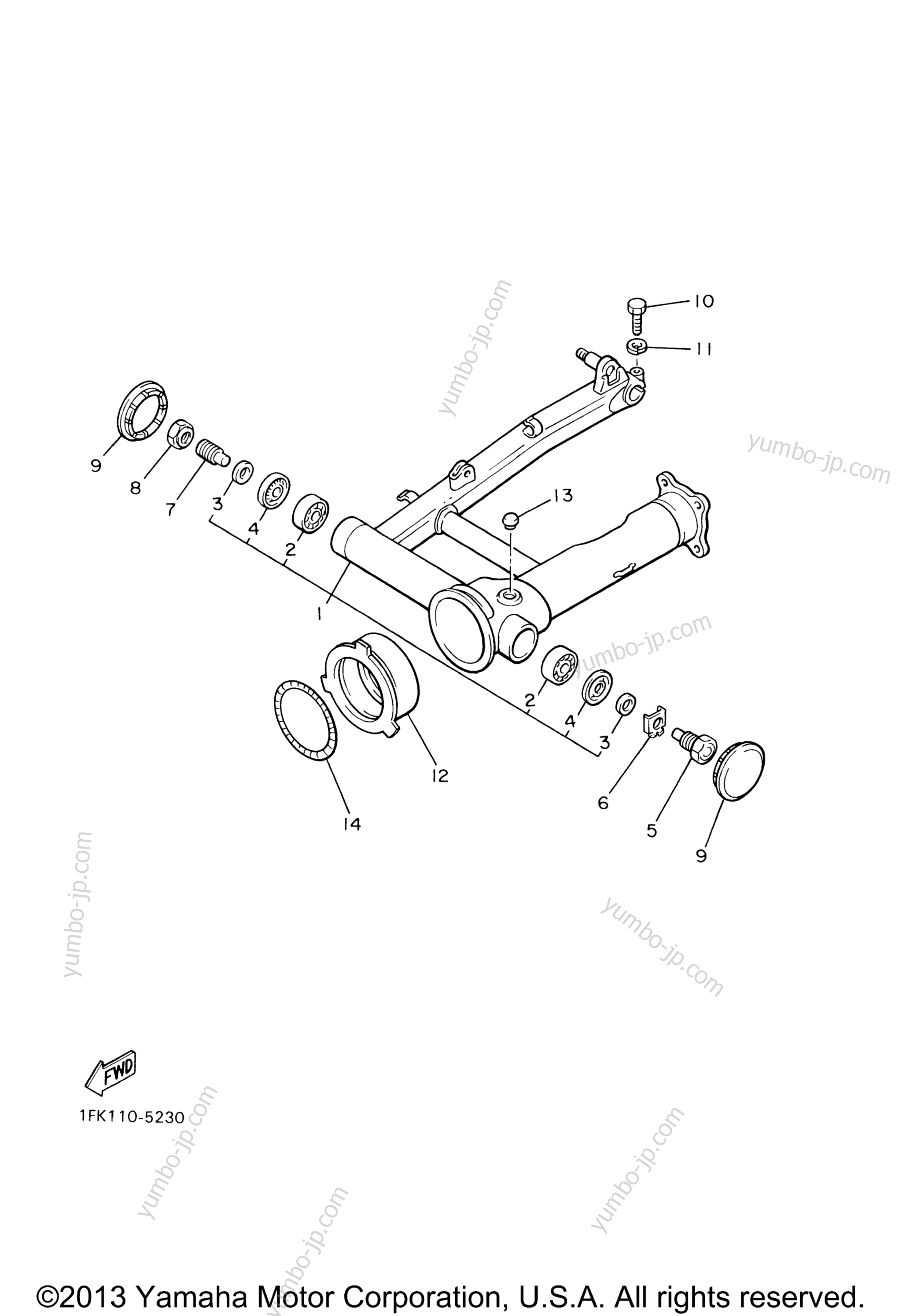 REAR ARM for motorcycles YAMAHA V-MAX (VMX12RC) CA 2003 year