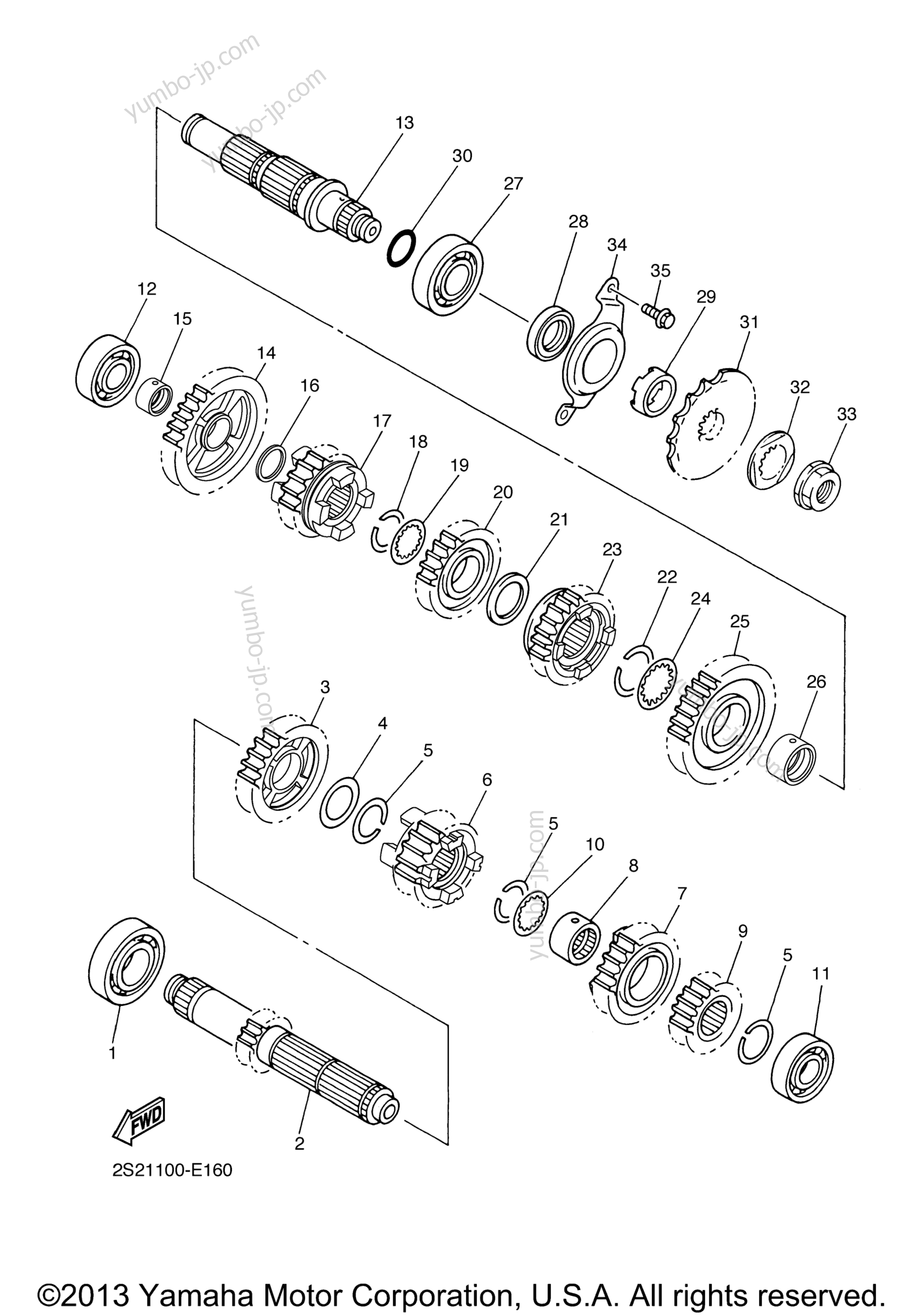 TRANSMISSION для мотоциклов YAMAHA YZ450F (YZ450FXL) 2008 г.