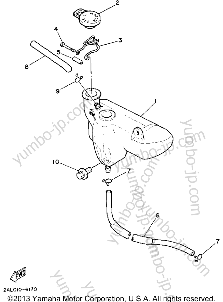 OIL TANK для мотоциклов YAMAHA YSR50D 1992 г.