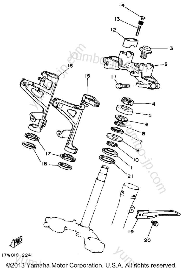 Steering для мотоциклов YAMAHA ENDURO (DT50W) 1989 г.