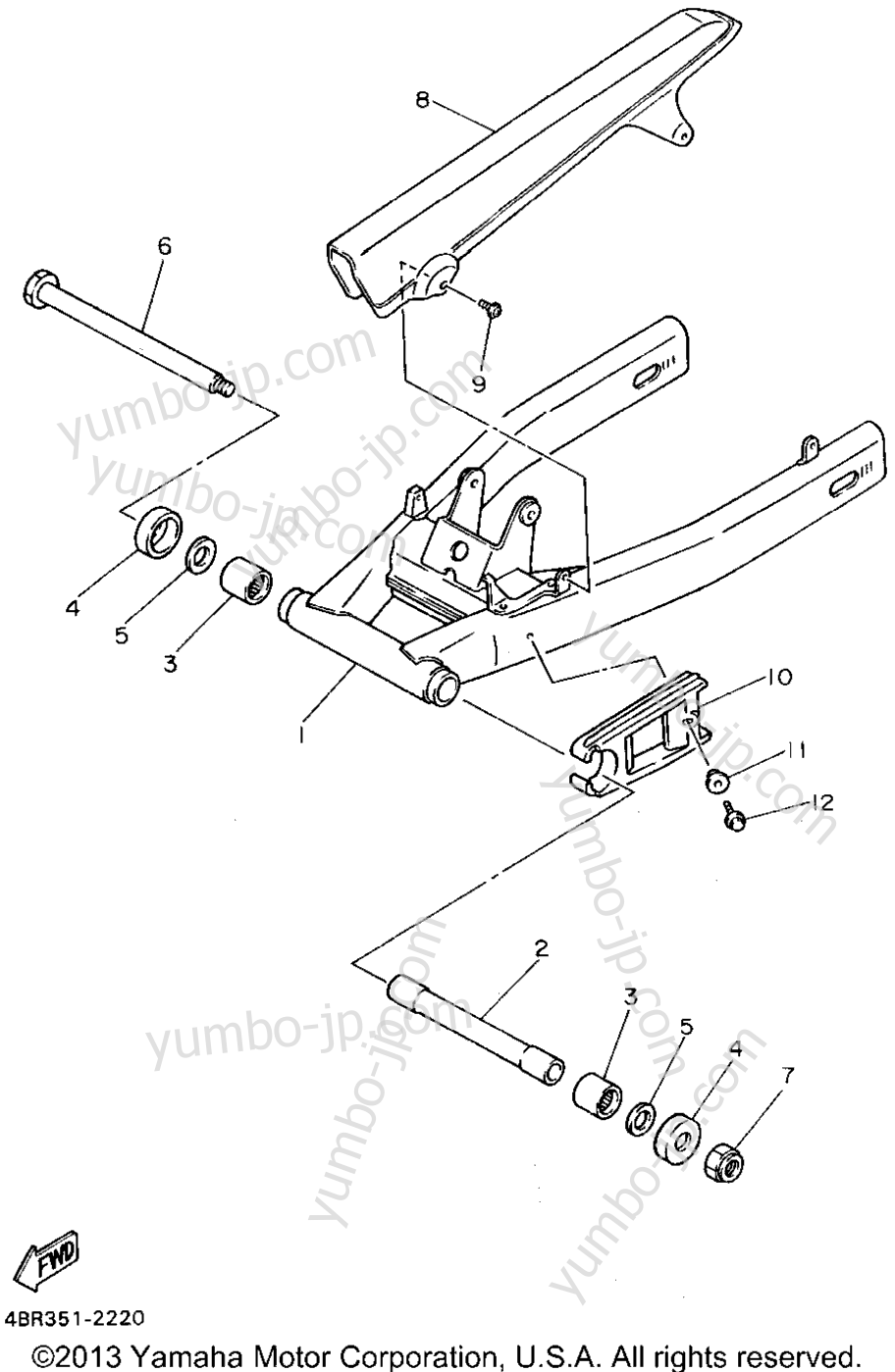 REAR ARM for motorcycles YAMAHA SECA II (XJ600SG) 1995 year