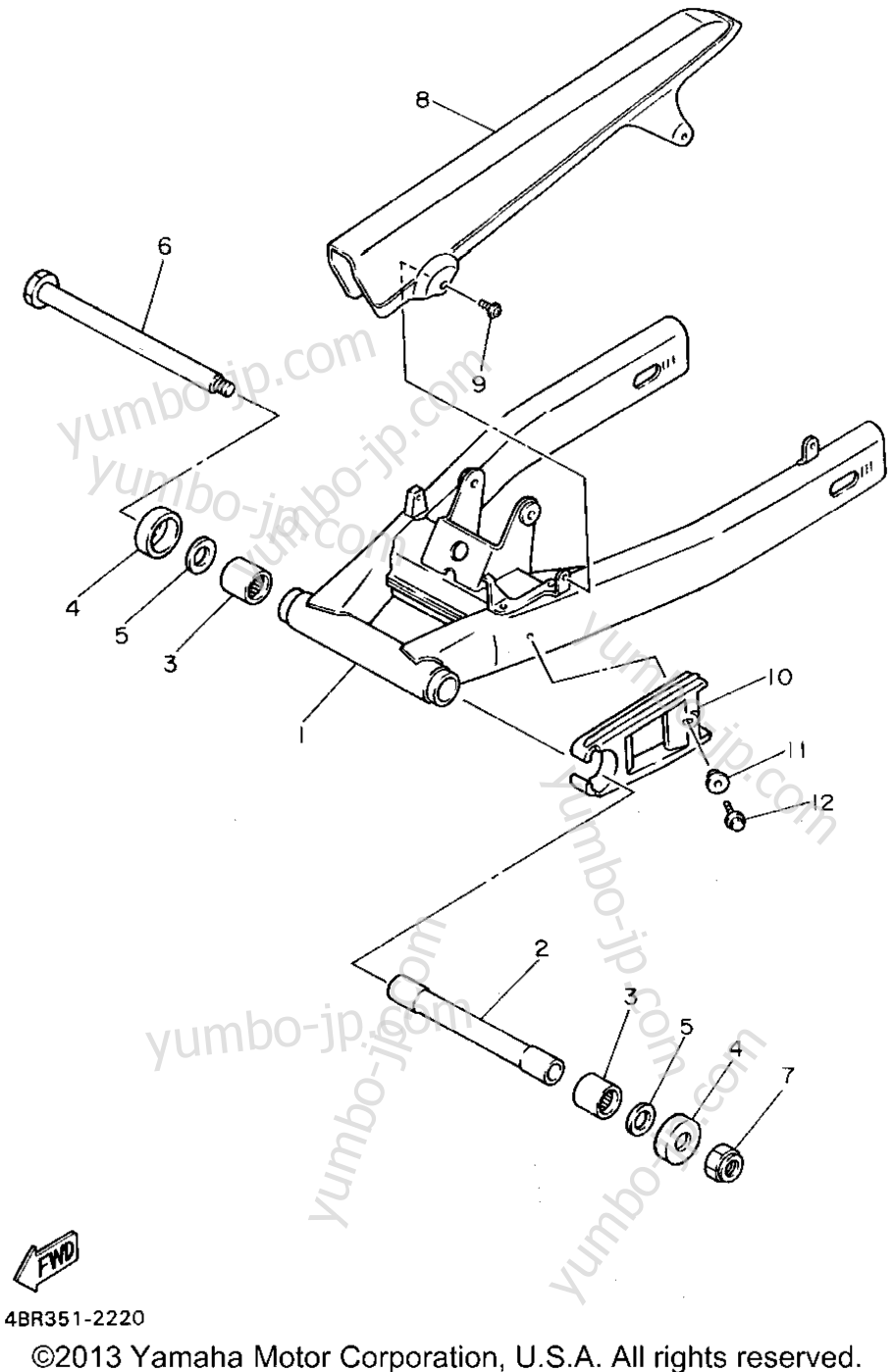 REAR ARM for motorcycles YAMAHA SECA II (XJ600SGC) CA 1995 year