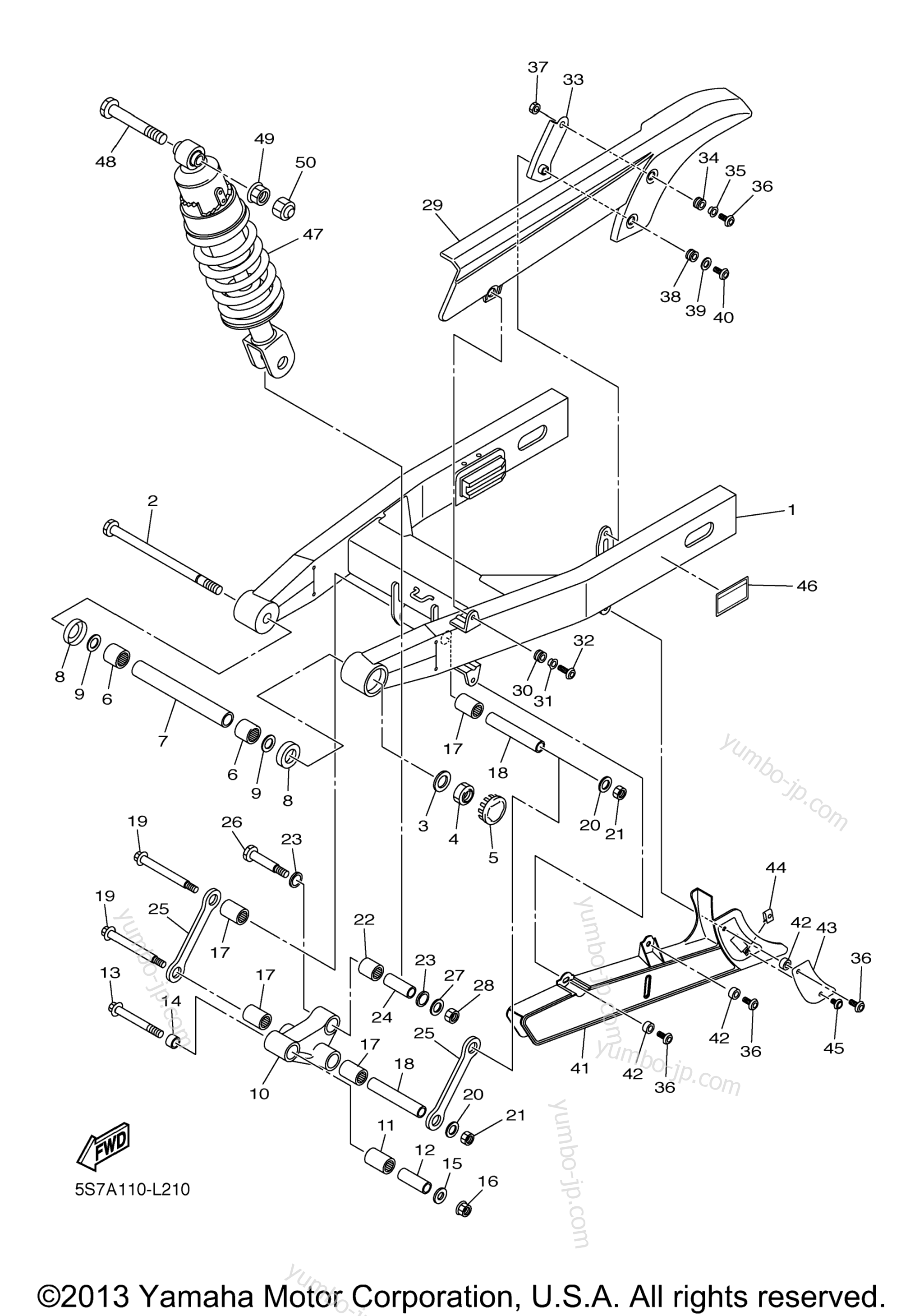 Rear Arm Suspension for motorcycles YAMAHA V STAR 950 (XVS95ER) 2014 year