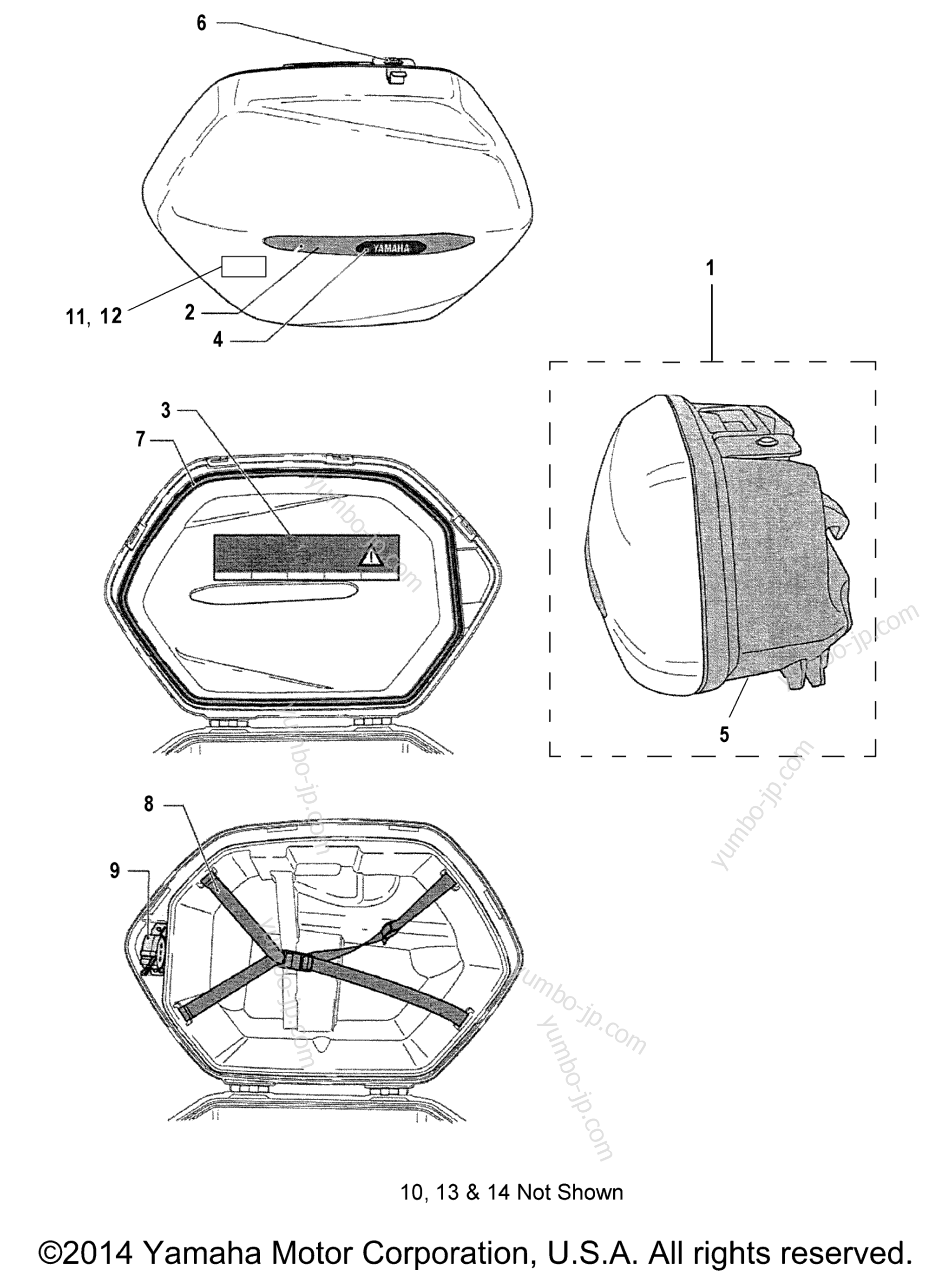 Saddlebags for motorcycles YAMAHA FJR1300A (FJR13AXCB) CA 2008 year