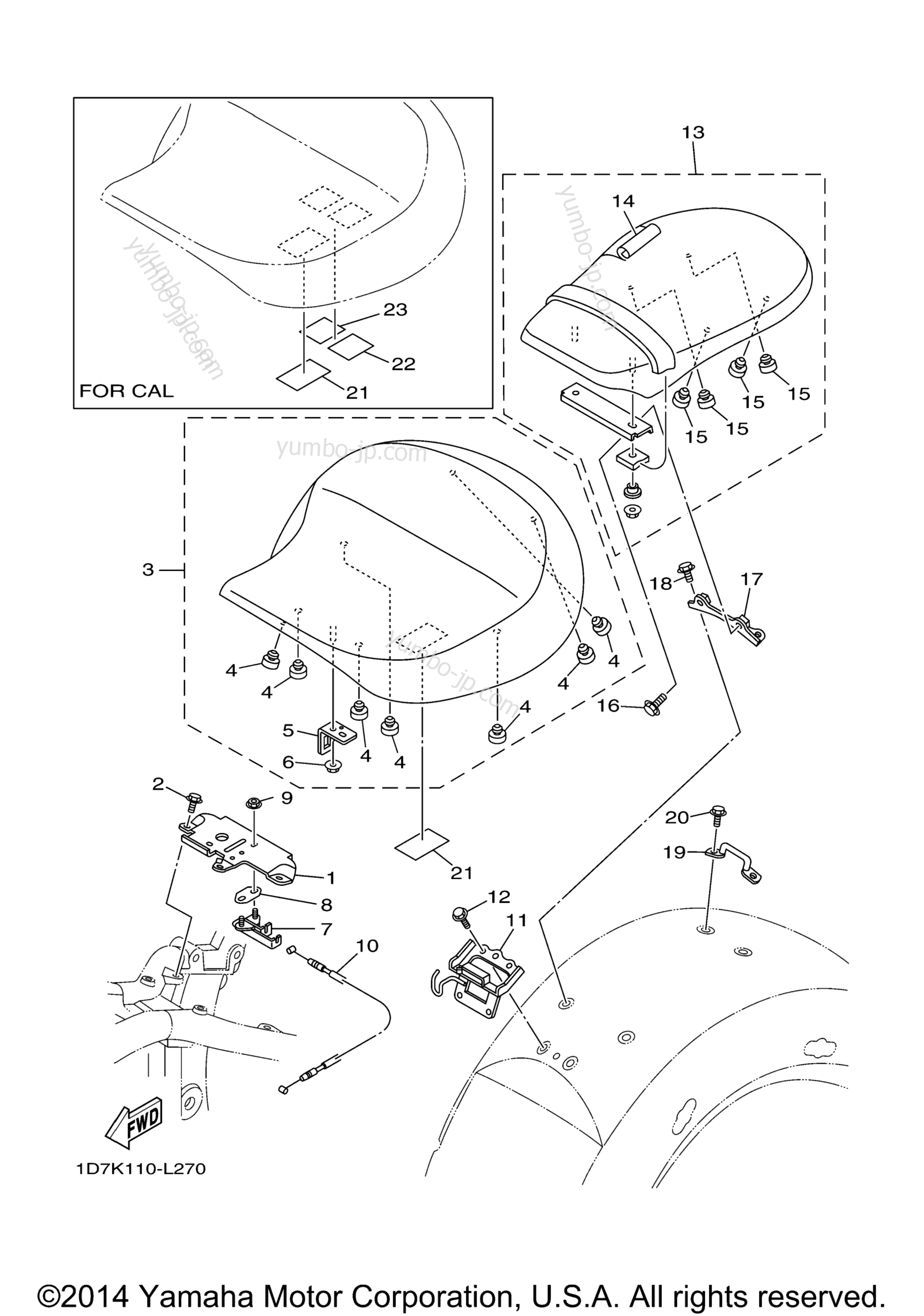 SEAT for motorcycles YAMAHA STRATOLINER S (XV19CTSDL) 2013 year