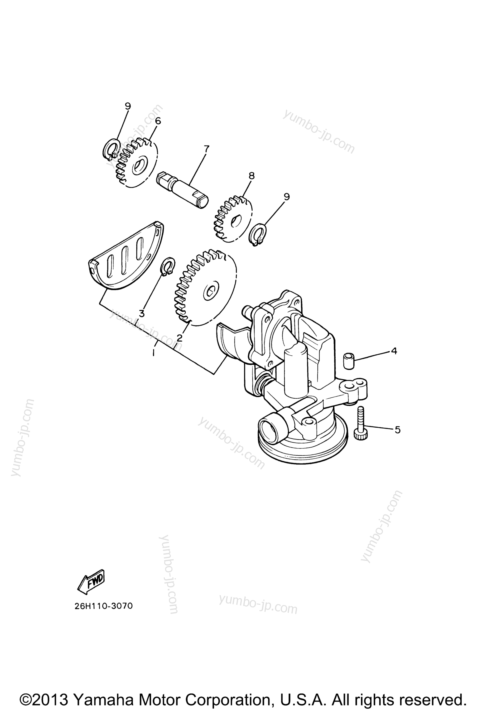 OIL PUMP for motorcycles YAMAHA ROYAL STAR TOUR DELUXE (XVZ13CTYCR) CA 2009 year