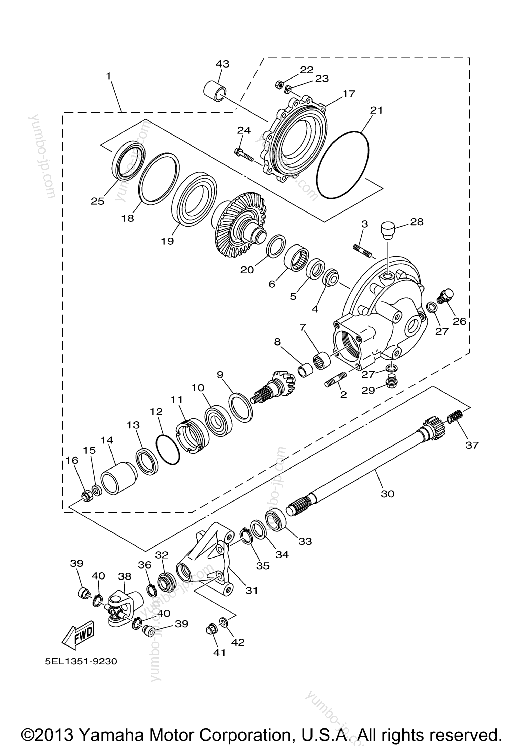 DRIVE SHAFT для мотоциклов YAMAHA V STAR 1100 CUSTOM (XVS11SC) CA 2004 г.