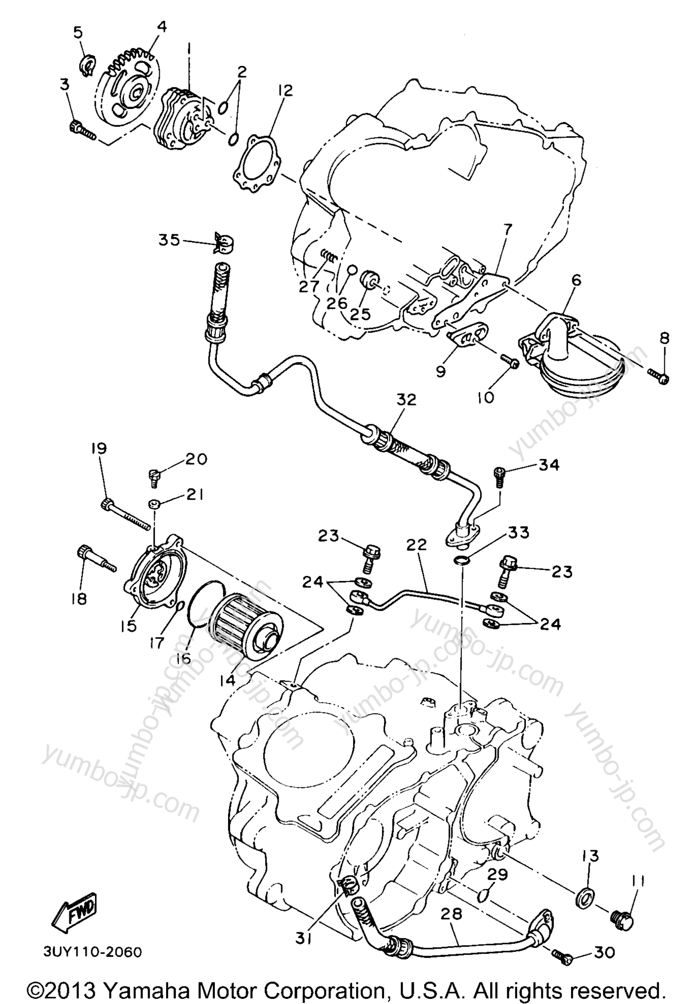 OIL PUMP for motorcycles YAMAHA XT600EEC CA 1993 year