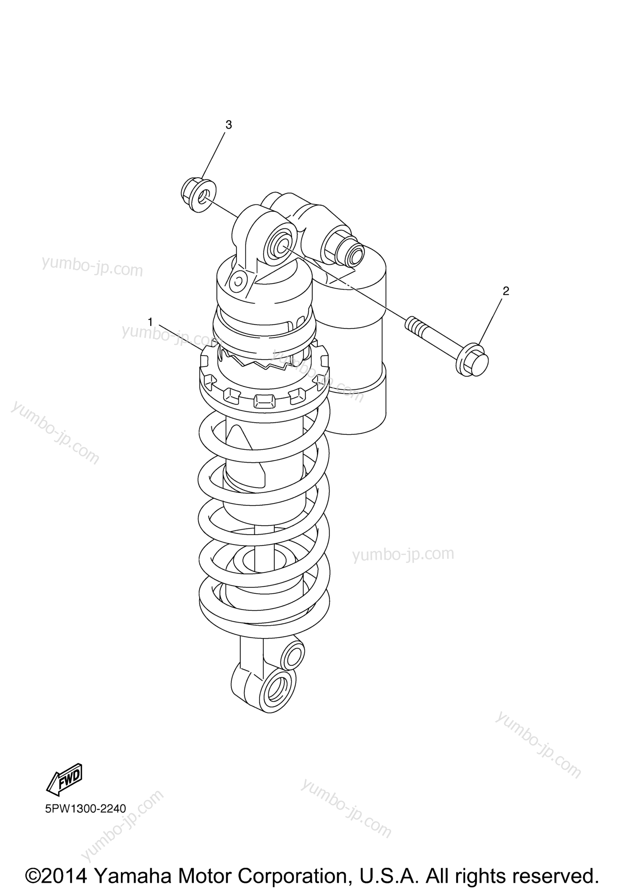 Rear Suspension for motorcycles YAMAHA YZF-R1 (YZFR1PC) CA 2002 year