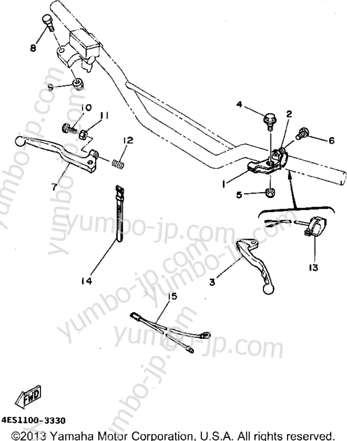 Handle Switch - Lever for motorcycles YAMAHA YZ80F1 1994 year