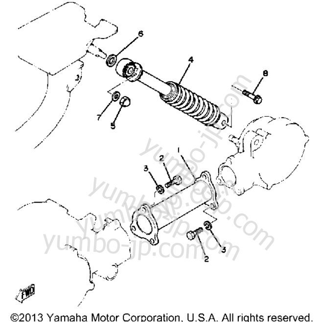 Swing Arm - Suspension для мотоциклов YAMAHA YAMAHOPPER (QT50N) 1985 г.