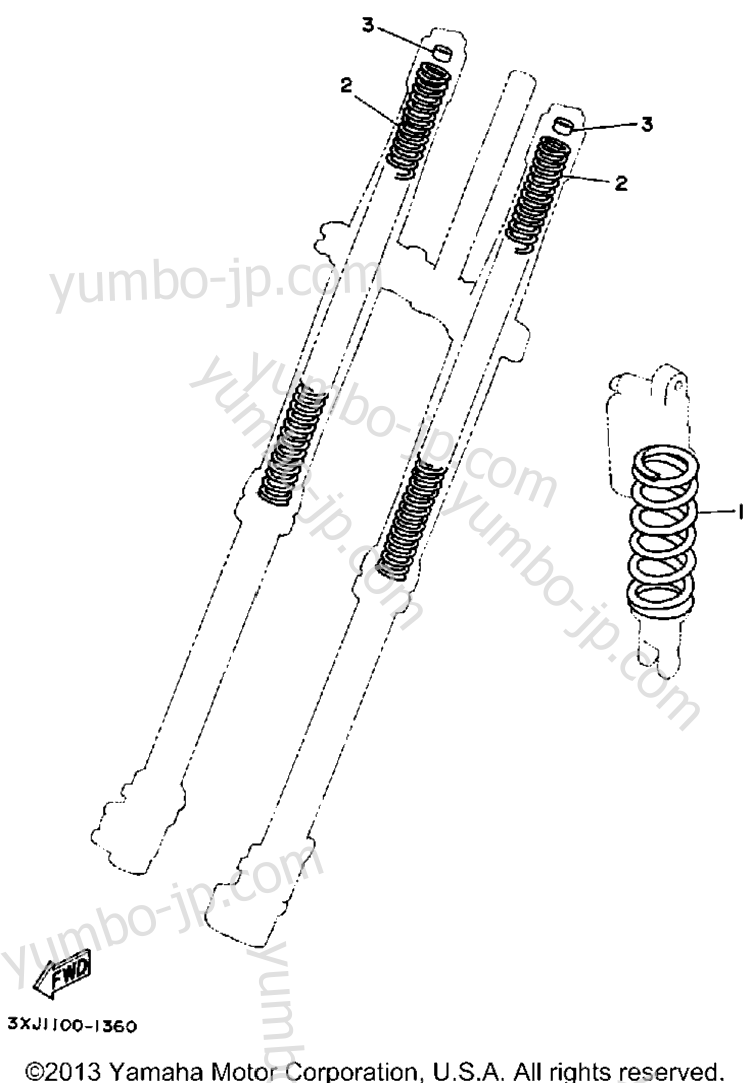 Alternate (Chassis) for motorcycles YAMAHA WR250ZB 1991 year